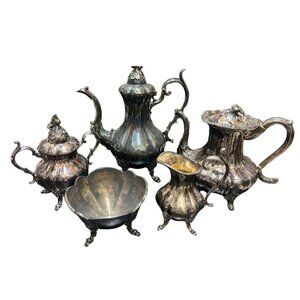 Winthrop by Reed & Barton Silverplate 5-pc Tea and Coffee Service Set